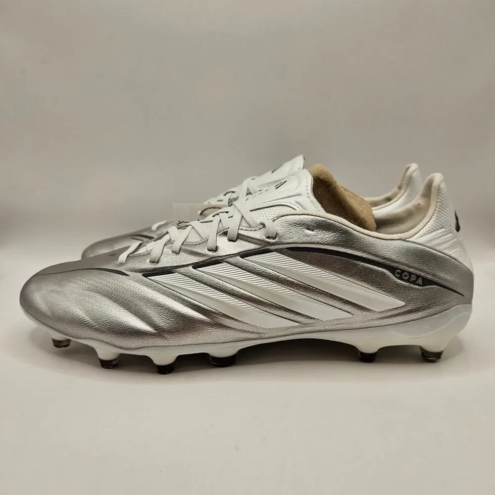 ADIDAS MEN'S 9 COPA PURE IV PRO FIRM GROUND SOCCER CLEATS ICE SILVER NWOB JQ0423